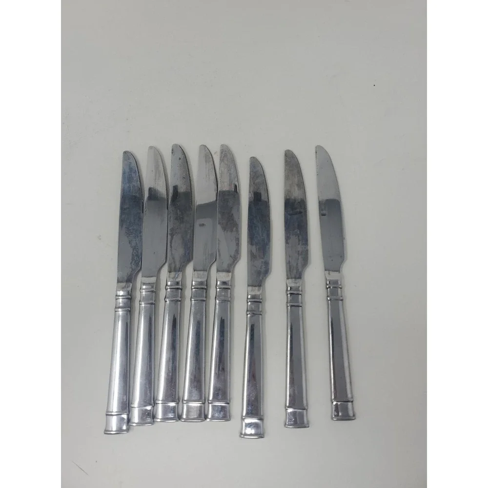 Heritage Mint Ltd BENTLEY Stainless set 8 Dinner Steak Knives Flatware